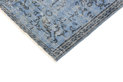 5x8 Rug,Turkish Rug Blue,Vintage Rug 5x8,Overdye Rug, Blue Rug 5x8, Handmade Carpet Rug, Coastal Decor, Living Room Rug
