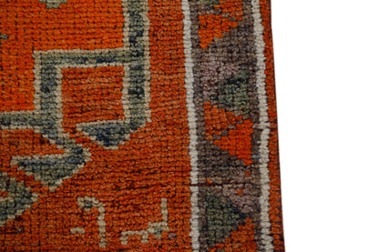 3x11 Hand knotted Vintage Runner rug, Turkish Floor runner rug, Oushak runner ,Herki runner, Entryway rug, Boho runner, Kitchen rug ,7183