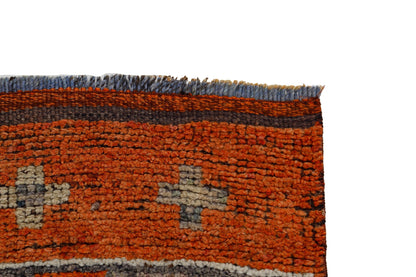 3x11 Hand knotted Vintage Runner rug, Turkish Floor runner rug, Oushak runner ,Herki runner, Entryway rug, Boho runner, Kitchen rug ,7183