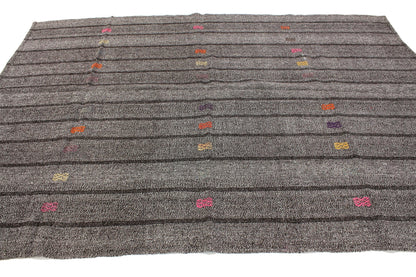 Kilim Rug 6x8, Turkish Kilim Rug, Vintage Kilim Rug, Area Kilim Rug, Gray Rug, Contemporary Decor, Rug Kilim, Handmade Kilim Rug, 4755