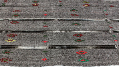 Kilim Rug, Turkish Kilim Rug, Vintage Kilim Rug, Area Kilim Rug, Rug Kilim, Gray Rug, Handmade Kilim Rug, Bedroom Rug, 4745