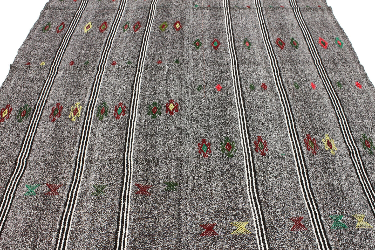 Kilim Rug, Turkish Kilim Rug, Vintage Kilim Rug, Area Kilim Rug, Rug Kilim, Gray Rug, Handmade Kilim Rug, Bedroom Rug, 4745