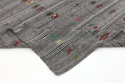 Kilim Rug, Turkish Kilim Rug, Vintage Kilim Rug, Area Kilim Rug, Rug Kilim, Gray Rug, Handmade Kilim Rug, Bedroom Rug, 4745