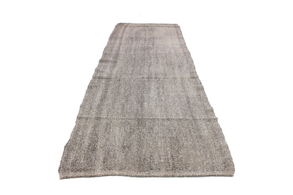 Turkish Kilim Runner, Gray Kilim Runner Rug 3x12,  Handmade Hallway Rug, Minimalist Rug, Floor Runner, Rug Runner Grey, 6700