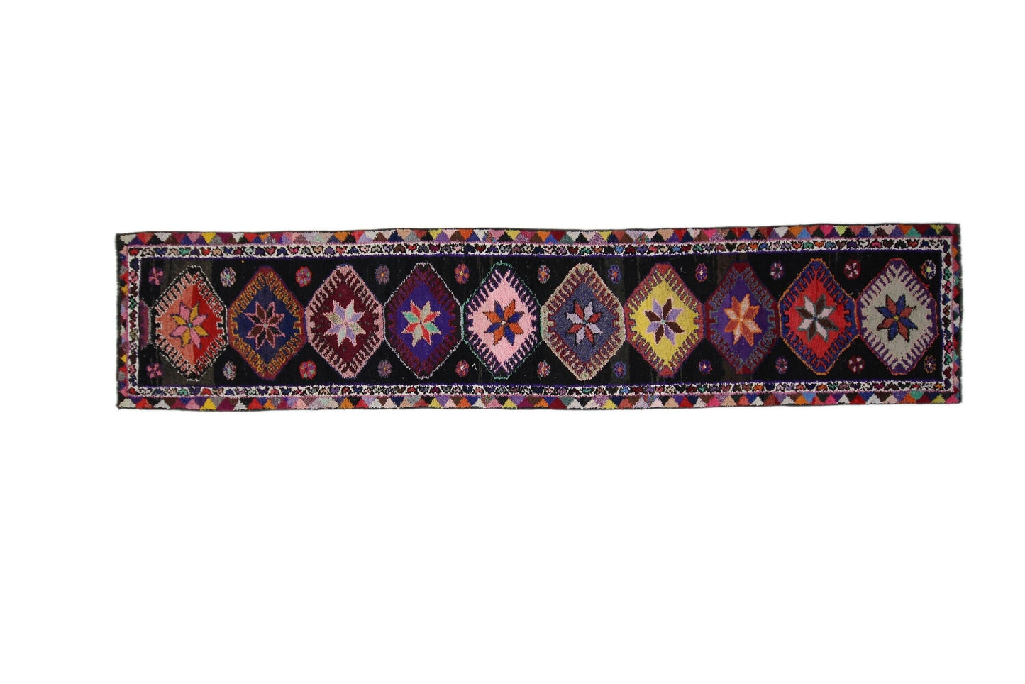 Rustic Runner rug, Turkish Oushak Vintage Runner rug, Carpet runner, 3x13 Runner rug, Kitchen rug, Handmade Runner rug, 7185