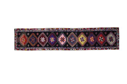 Rustic Runner rug, Turkish Oushak Vintage Runner rug, Carpet runner, 3x13 Runner rug, Kitchen rug, Handmade Runner rug, 7185