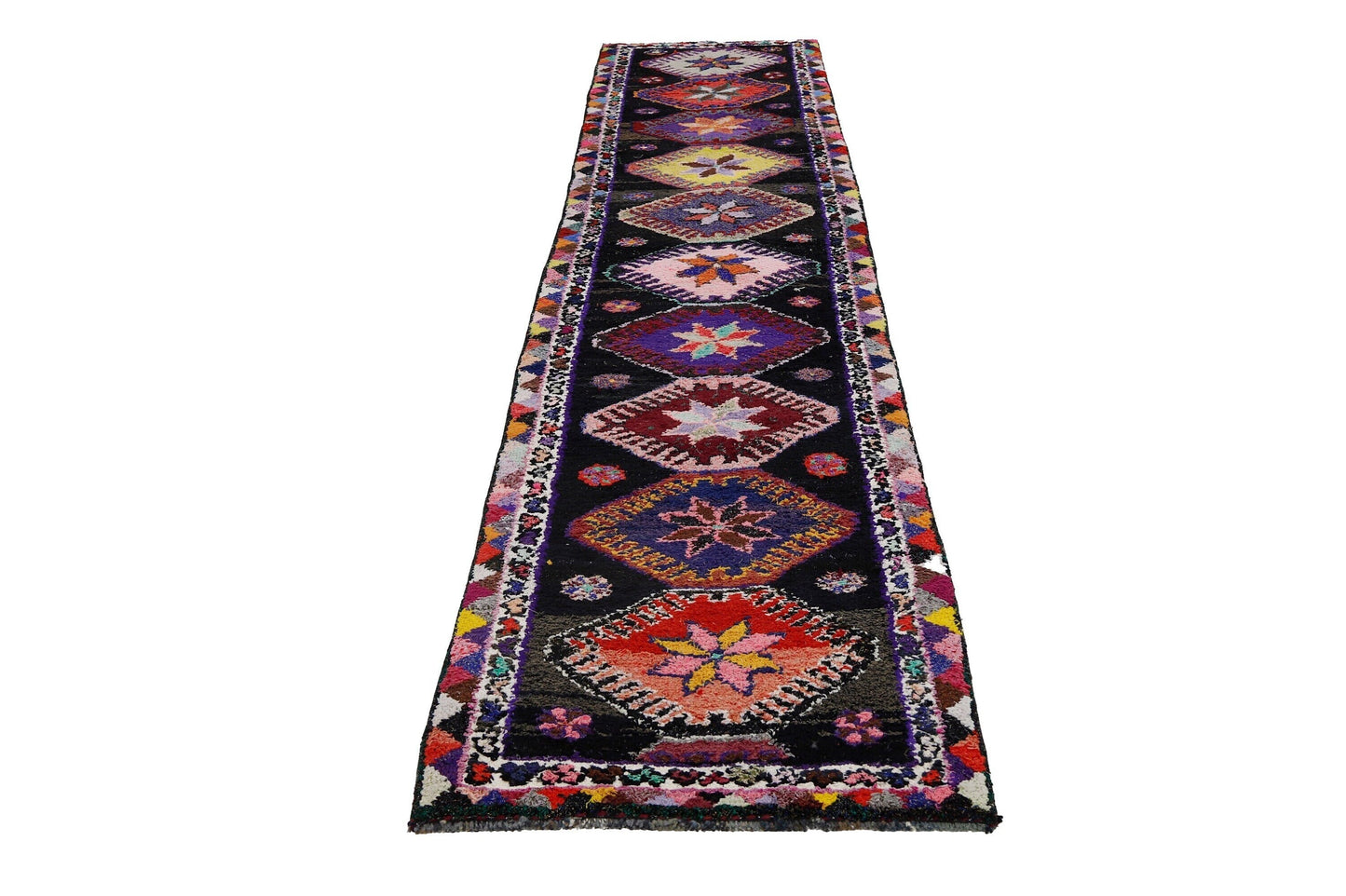 Rustic Runner rug, Turkish Oushak Vintage Runner rug, Carpet runner, 3x13 Runner rug, Kitchen rug, Handmade Runner rug, 7185