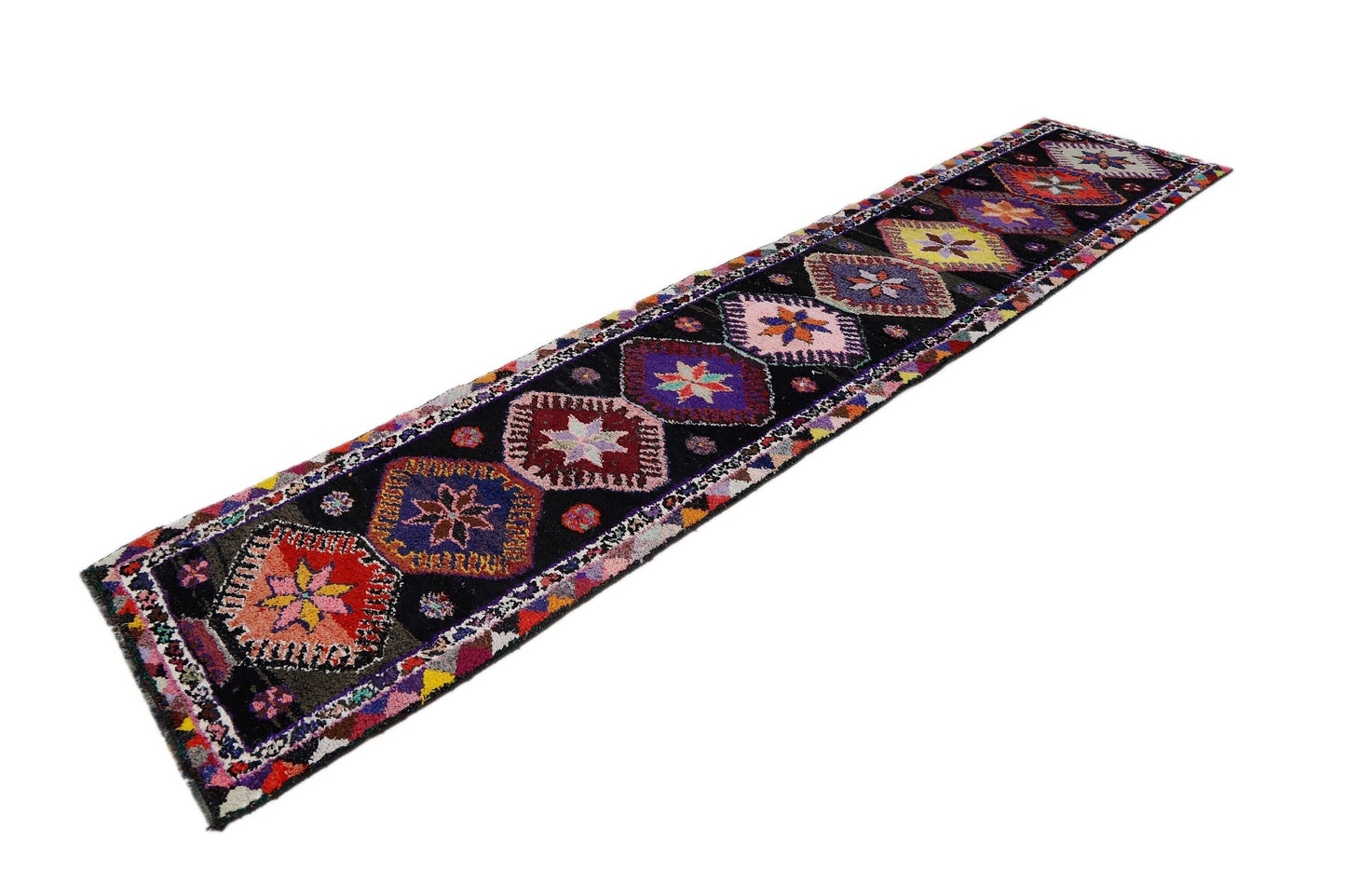 Rustic Runner rug, Turkish Oushak Vintage Runner rug, Carpet runner, 3x13 Runner rug, Kitchen rug, Handmade Runner rug, 7185