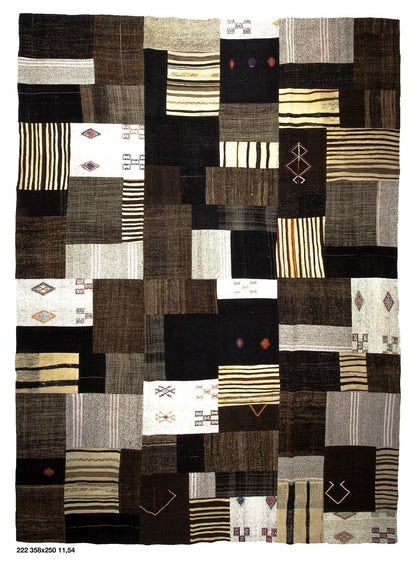 Kilim Rug, Turkish Vintage Kilim Rug, Area Large Kilim Rug, Kilim rug 10x13, Minimalist Kilim rug, Contemporary, Living room rug, 222