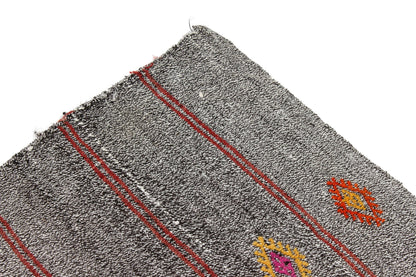 Vintage Turkish Kilim Rug, Gray Rug, Goat Hair Rug, Kilim Rug 6x8, Rug Kilim, Area Kilim Rug, Handmade Kilim Rug, Contemporary Decor, 5558