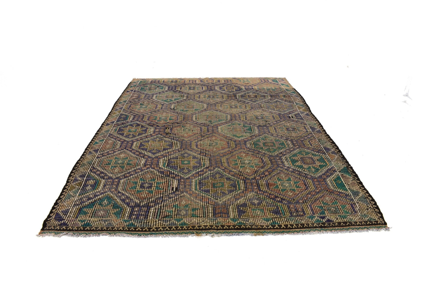 6x9 Faded Vintage Kilim Rug, Area Kilim Rug, Turkish Kilim Rug, Geometric Rug, Handmade Kilim Rug, Living Room Rug, Rug Kilim, 3182