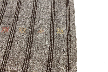Kilim Rug 6x8, Gray Black Rug, Handmade Kilim Rug, Goat Hair Rug, Area Kilim Rug, Turkish Kilim Rug, Vintage Kilim Rug, Rug Kilim, 4736