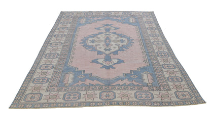 7x9 Vintage Turkish Oushak rug, Area rug, Eclectic Living room rug, Bedroom rug, Old rug, Anatolia rug, Turkey rug, 7292
