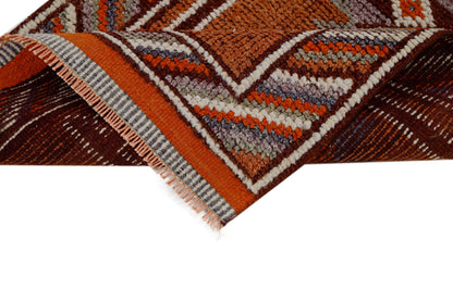 3x12 One of a kind Narrow Scandinavian Runner rug, Hand knotted Herki Carpet Runner rug ,Corridor rug, Floor runner rug, Orient Rug, 7199
