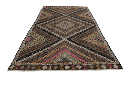Boho Chic Kilim rug, 7x11 Kilim rug,Turkish kilim,Primitive rug,Living room rug,Vintage kilim,Eclectic decor,Shabby chic,8070