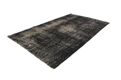 5x9 Turkish Rug Black ,Area Vintage Carpet Rug 5x9 ,Overdye Black Handmade Rug, Living room Rug ,Contemporary, Floor Rug ,3155