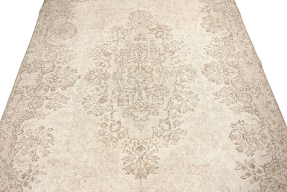 5x8 Turkish Rug, Beige rug, Floral Rug, Vintage Rug ,Oushak Rug ,Area Rug, Floor Rug, Home Decor, Living room Rug, One of a kind,Rug, 6312