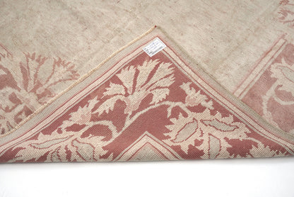 5x8 Floral Beige Oushak Vintage Turkish Rug, Wool Handmade Rug, Carpet rug, Luxury rug, Home Decor, Living room, Nursery Rug,4295