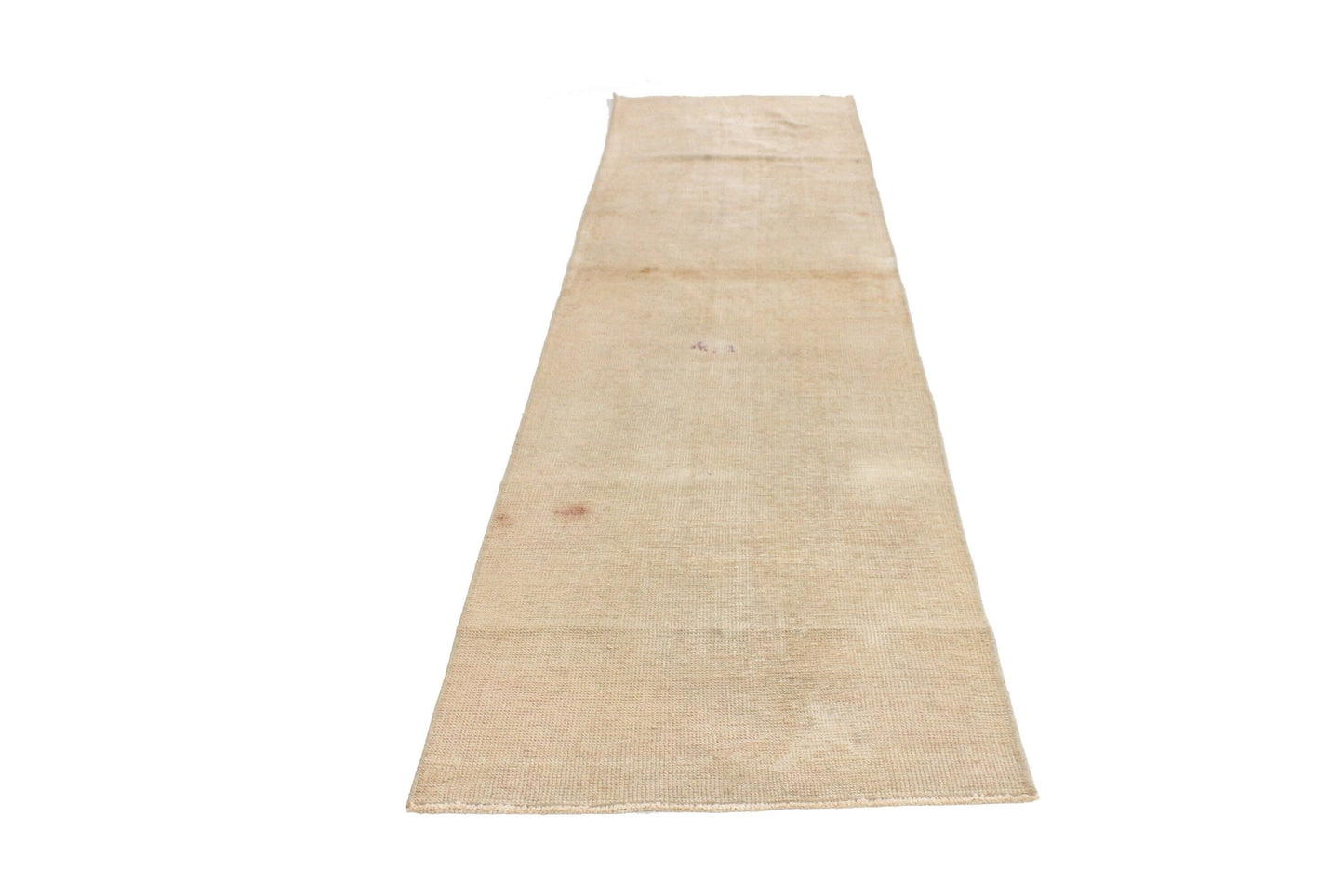 3x11 Beige Wool Runner Rug, Oushak Runner, Vintage Runner ,Turkish Runner, Worn Runner Rug, Kitchen Rug, Hallway Rug, Farmhouse Decor, 4540