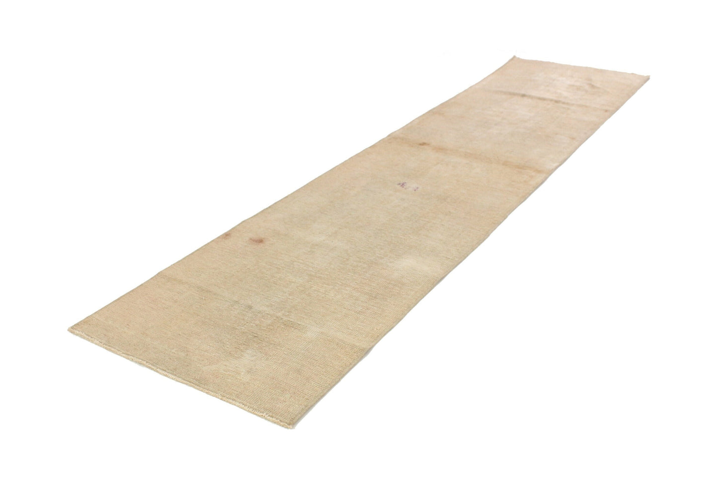 3x11 Beige Wool Runner Rug, Oushak Runner, Vintage Runner ,Turkish Runner, Worn Runner Rug, Kitchen Rug, Hallway Rug, Farmhouse Decor, 4540