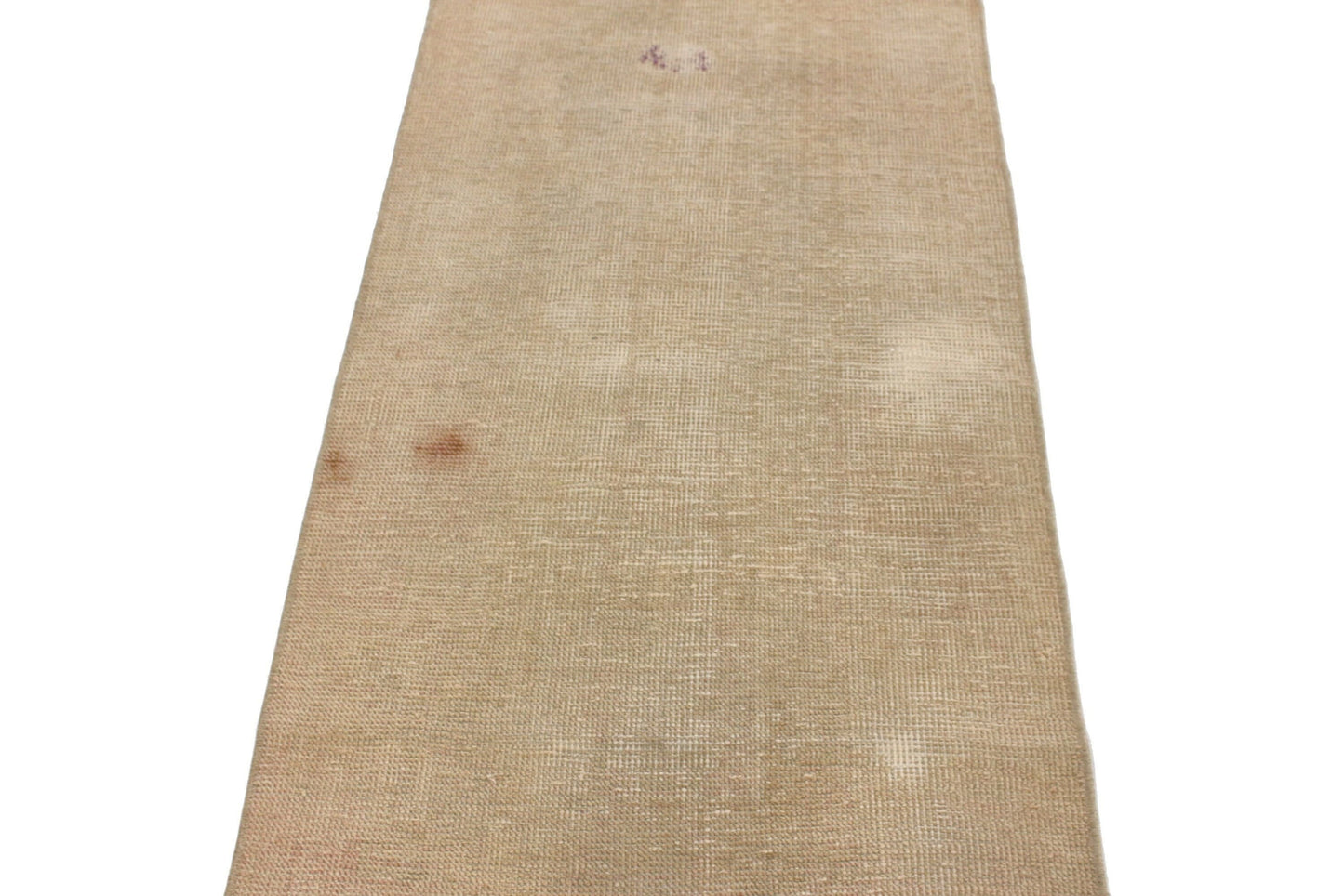 3x11 Beige Wool Runner Rug, Oushak Runner, Vintage Runner ,Turkish Runner, Worn Runner Rug, Kitchen Rug, Hallway Rug, Farmhouse Decor, 4540