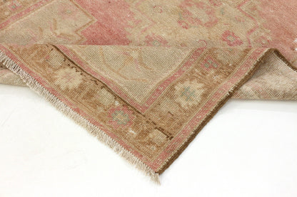 3x6 Rug, Pink Oushak Rug, Vintage Rug, Turkish Rug , Bohemian Decor, Carpet Rug, Nursery rug, Eclectic decor ,Wool Rug, 6186