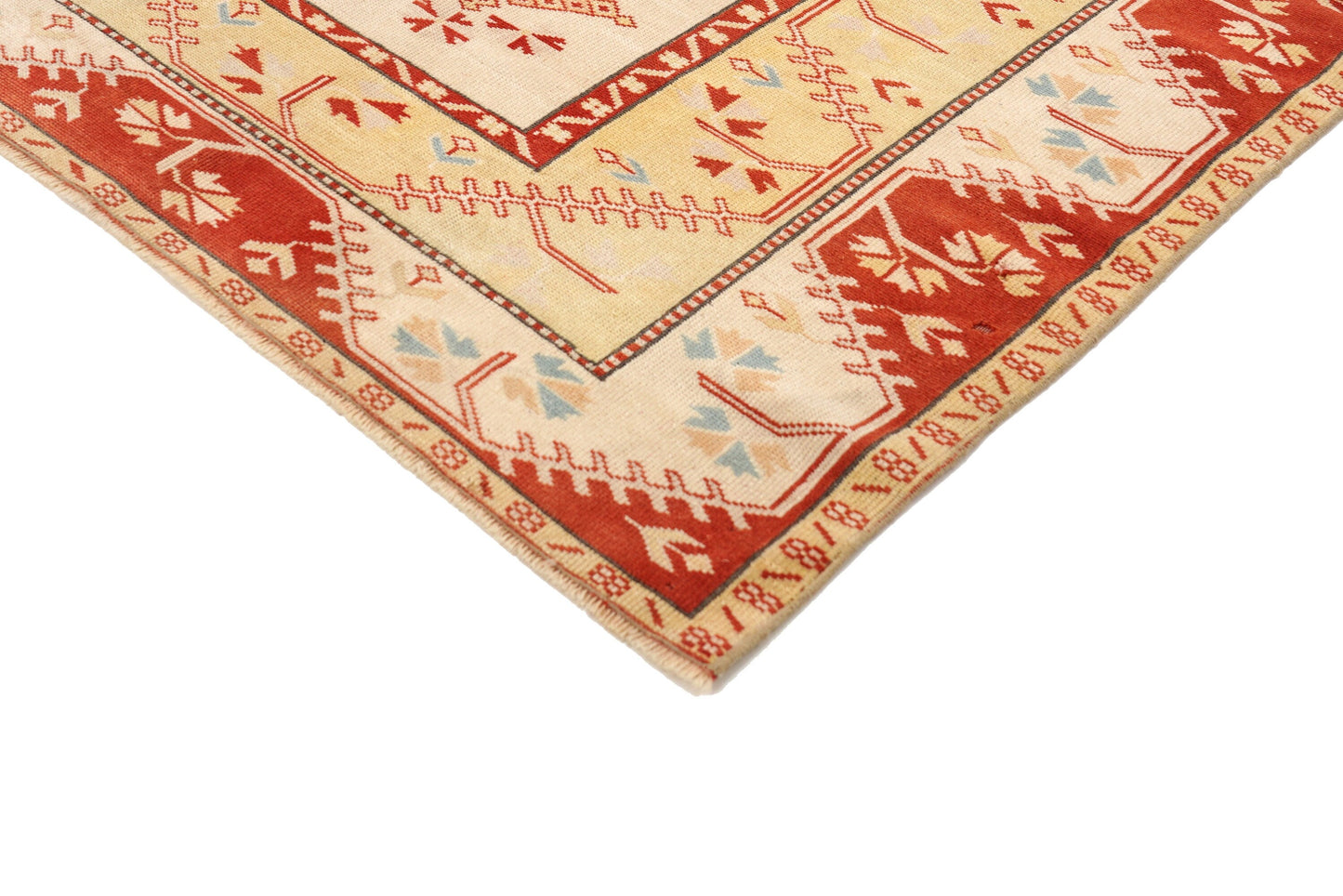 Neutral Oushak Rug, Pale Turkish Rug,  Area Carpet Rug ,4x6 TURKİSH RUG, Small Room Rug, Coastal Decor, Bedroom Rug ,Red, Yellow,Rug4405