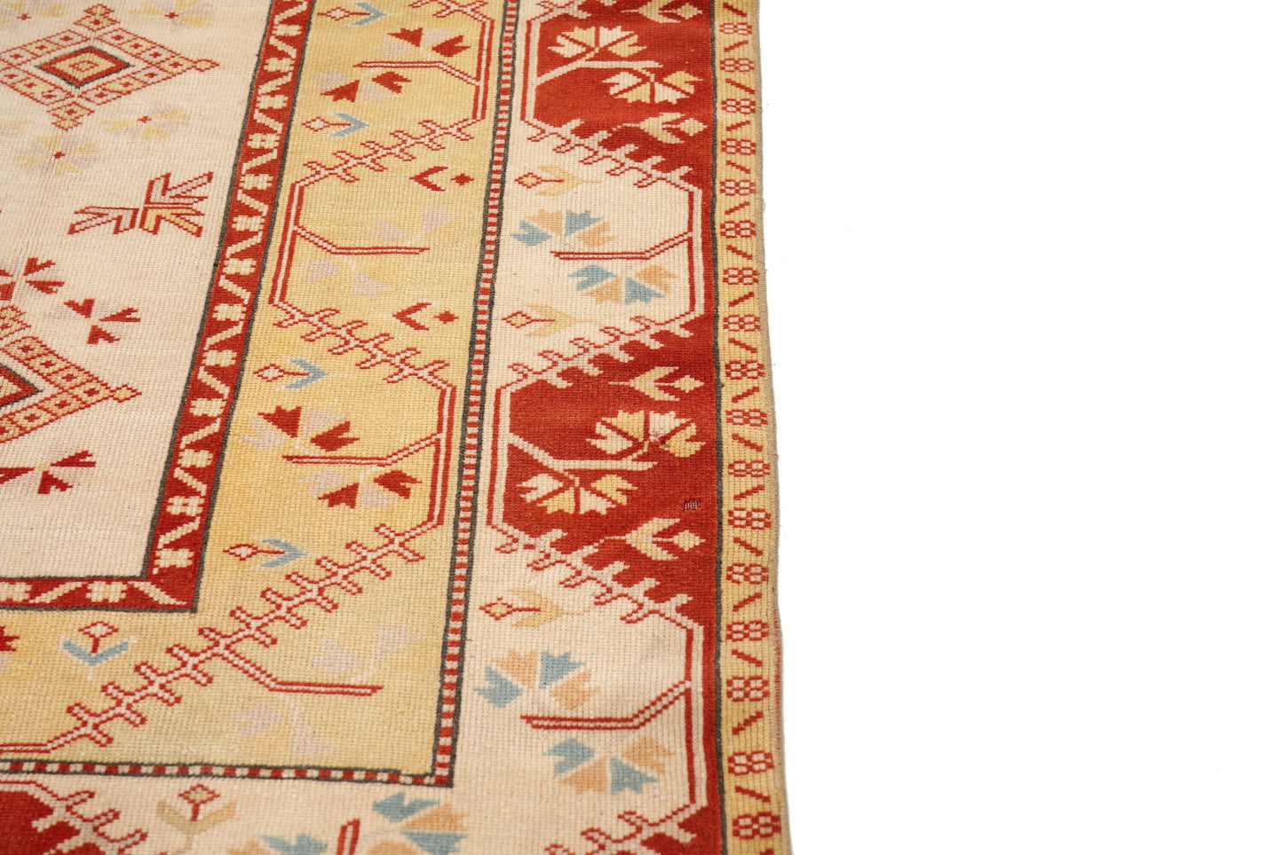Neutral Oushak Rug, Pale Turkish Rug,  Area Carpet Rug ,4x6 TURKİSH RUG, Small Room Rug, Coastal Decor, Bedroom Rug ,Red, Yellow,Rug4405
