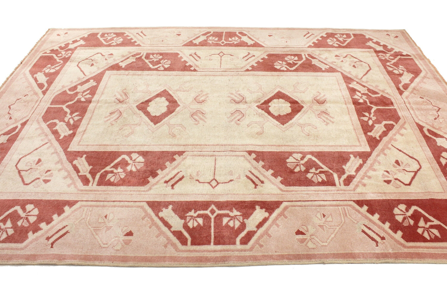6x8 Beige Red Turkish Rug, Bohemian Rug, Area Rug, Carpet Rug ,Vintage Rug, Oushak Rug ,Livingroom Rug, Home Decor, Boho Decor, 6376