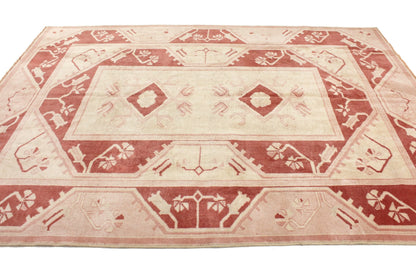 6x8 Beige Red Turkish Rug, Bohemian Rug, Area Rug, Carpet Rug ,Vintage Rug, Oushak Rug ,Livingroom Rug, Home Decor, Boho Decor, 6376
