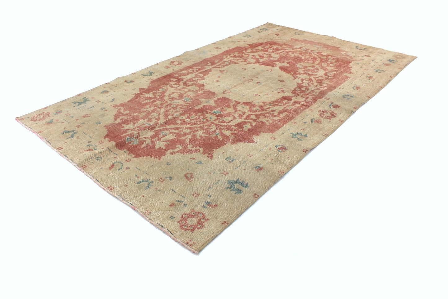 5x9 Muted Pink Turkish Rug, Area Rug 6x9, Pastel Oushak Carpet Rug, Handmade Rug Pink, TURKİSH RUG 6x9, Anatolia rug, 4076