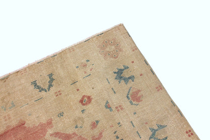 5x9 Muted Pink Turkish Rug, Area Rug 6x9, Pastel Oushak Carpet Rug, Handmade Rug Pink, TURKİSH RUG 6x9, Anatolia rug, 4076