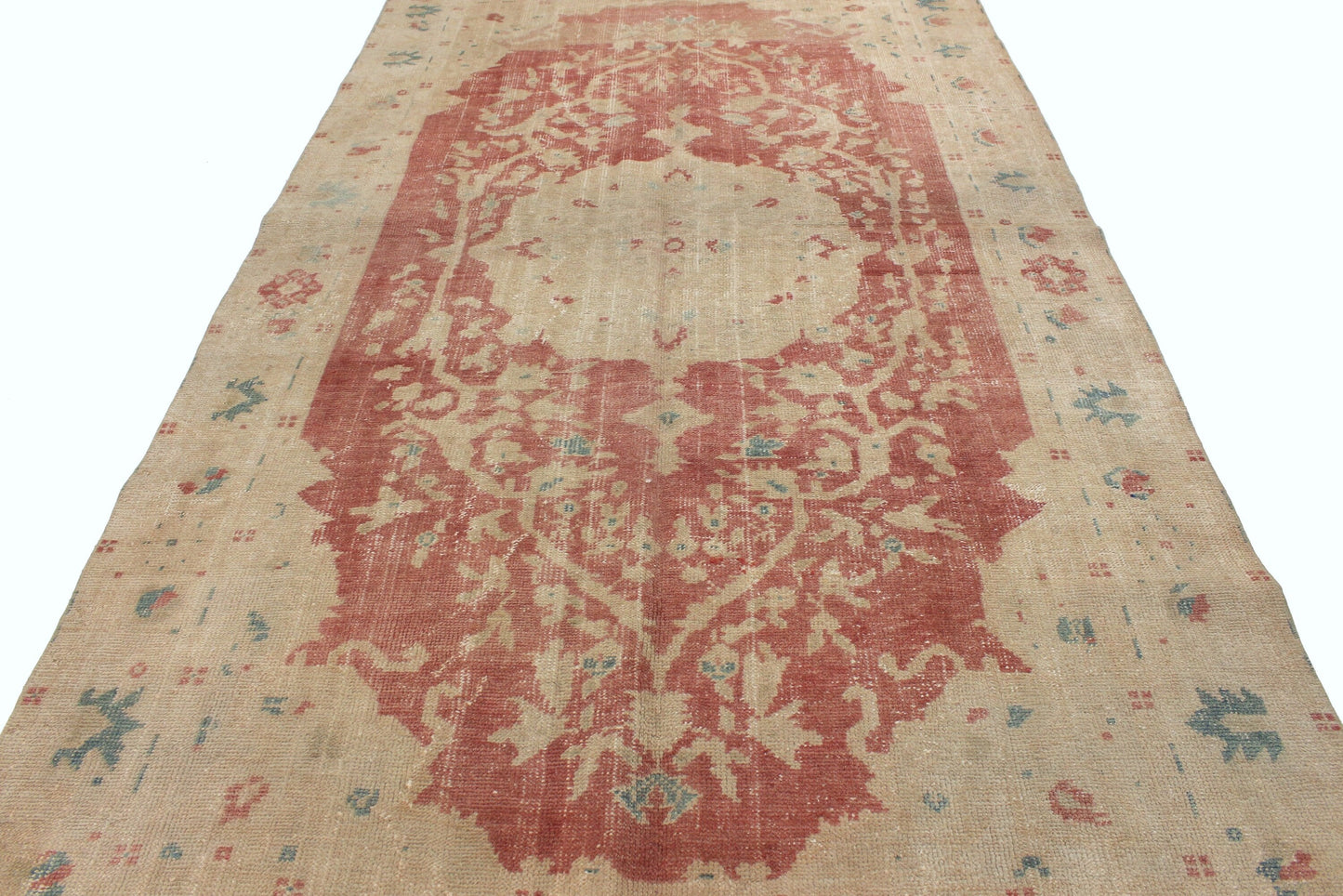 5x9 Muted Pink Turkish Rug, Area Rug 6x9, Pastel Oushak Carpet Rug, Handmade Rug Pink, TURKİSH RUG 6x9, Anatolia rug, 4076