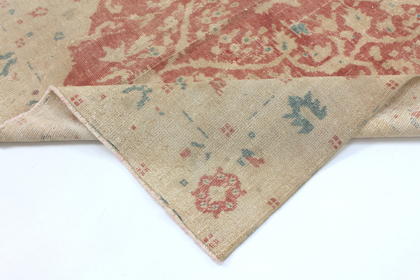 5x9 Muted Pink Turkish Rug, Area Rug 6x9, Pastel Oushak Carpet Rug, Handmade Rug Pink, TURKİSH RUG 6x9, Anatolia rug, 4076