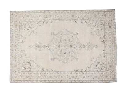 7x10 Beige Rug, 7x10 Turkish Oushak Vintage Rug ,Floral Pastel Area Rug, Farmhouse decor, Living room rug, One-of-a-kind ,8032