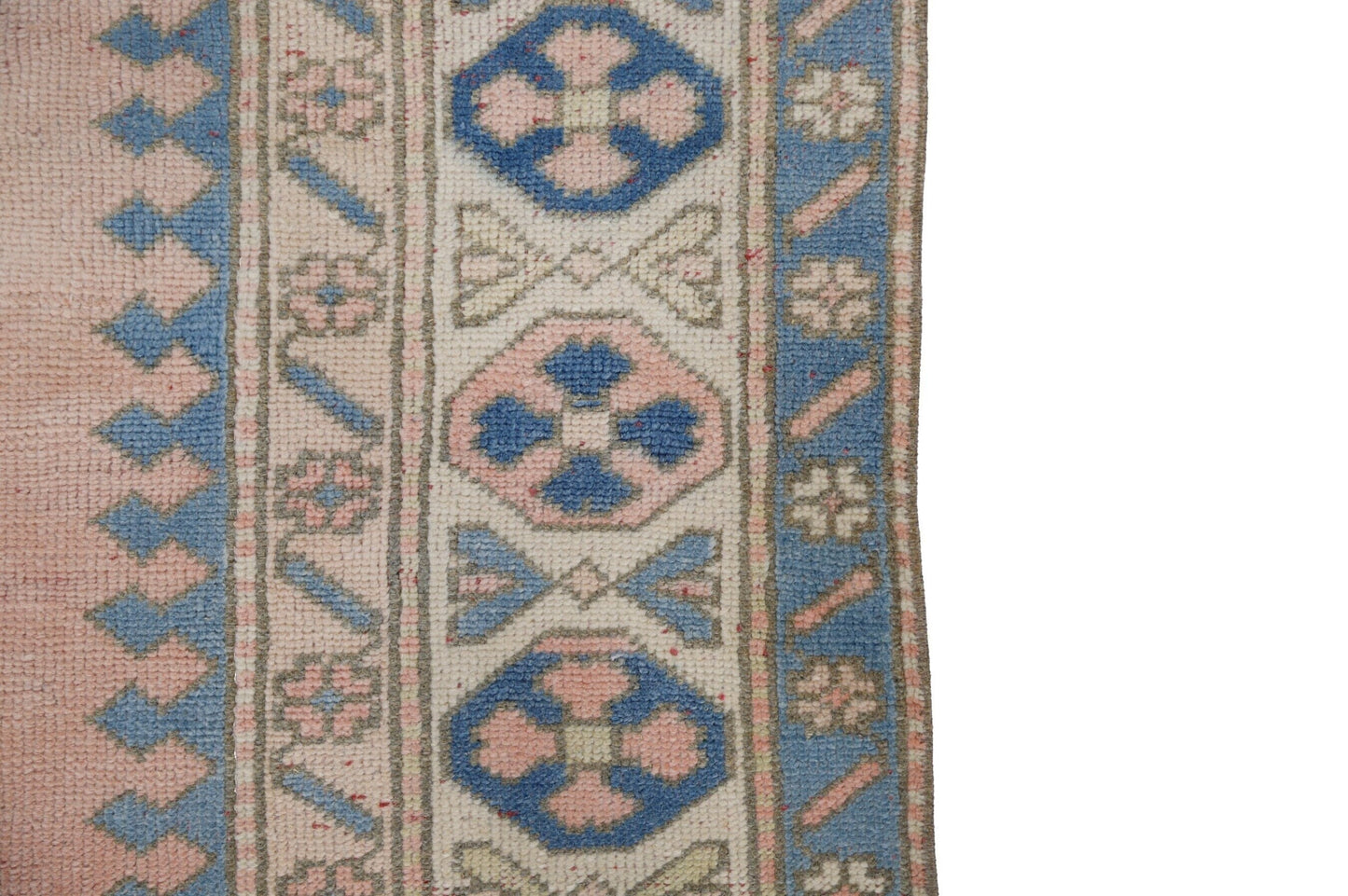 Pink Blue Turkish rug, Oushak rug 6x8, Vintage rug 6x8, Eclectic decor, Nursery rug, Carpet rug ,Faded rug, Pastel rug, Boho decor, 8034
