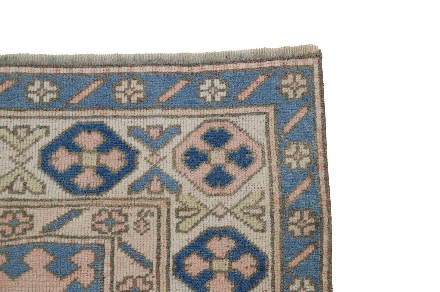 Pink Blue Turkish rug, Oushak rug 6x8, Vintage rug 6x8, Eclectic decor, Nursery rug, Carpet rug ,Faded rug, Pastel rug, Boho decor, 8034