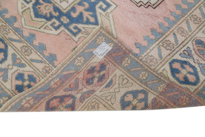 Pink Blue Turkish rug, Oushak rug 6x8, Vintage rug 6x8, Eclectic decor, Nursery rug, Carpet rug ,Faded rug, Pastel rug, Boho decor, 8034
