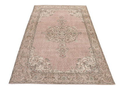 Handmade Turkish Rug, Bedroom rug, Wool rug, Area rug, Oushak rug, Vintage rug, Carpet rug, Boho rug, 4x6 Rug, Faded rug, Anatolia rug, 9592