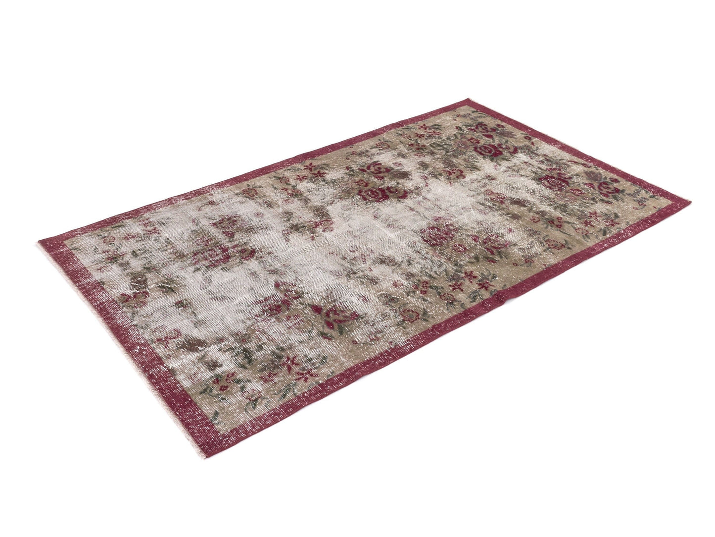 Faded Oushak Turkish Rug , Vintage Anatolia Rug , 4x6 Rug, Area Carpet Rug, Bohemian rug, Bedroom rug, Handmade Rug, , 9589