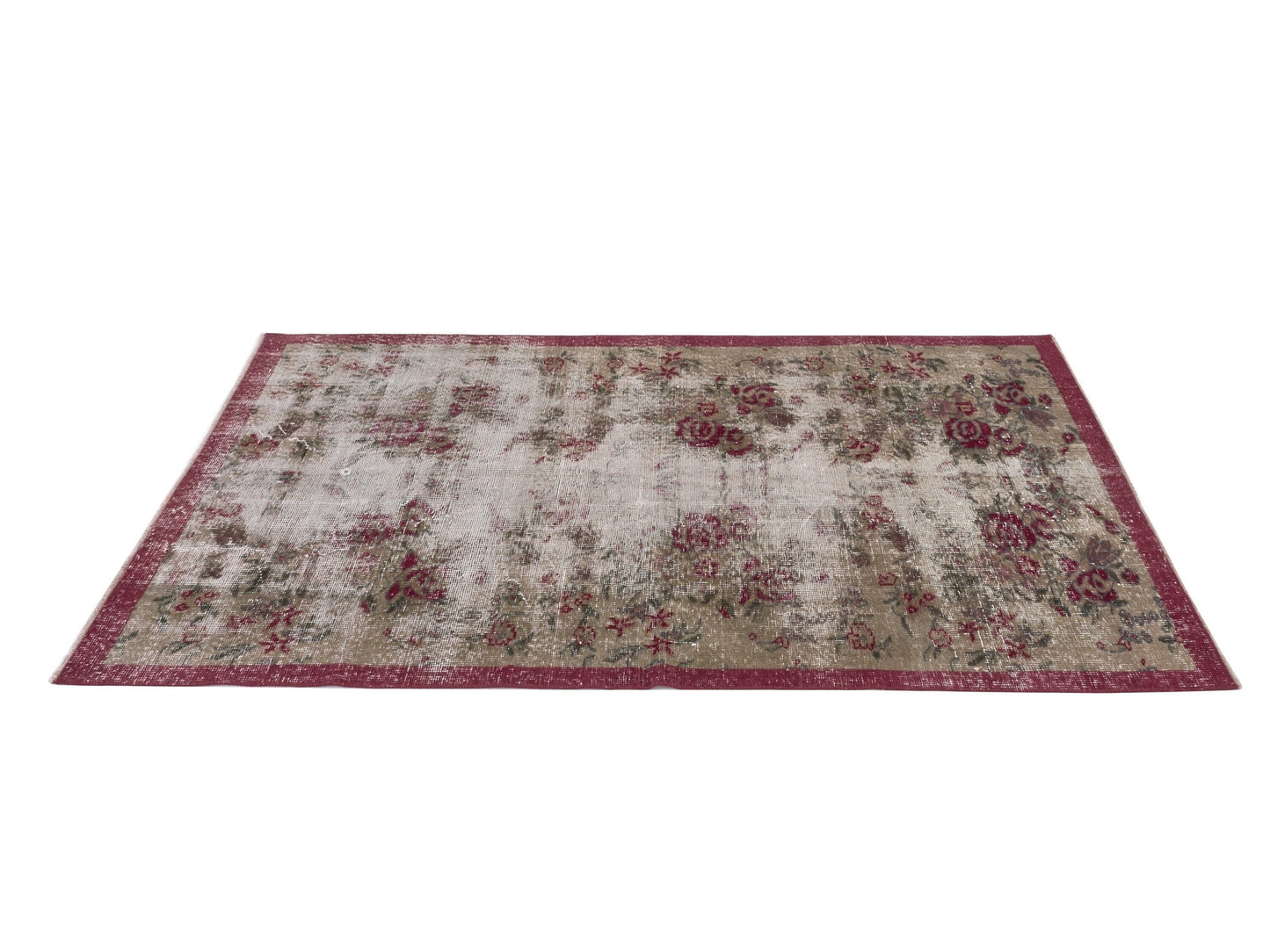 Faded Oushak Turkish Rug , Vintage Anatolia Rug , 4x6 Rug, Area Carpet Rug, Bohemian rug, Bedroom rug, Handmade Rug, , 9589