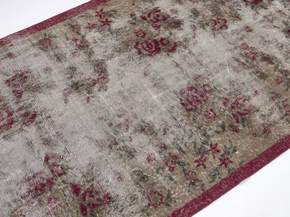 Faded Oushak Turkish Rug , Vintage Anatolia Rug , 4x6 Rug, Area Carpet Rug, Bohemian rug, Bedroom rug, Handmade Rug, , 9589