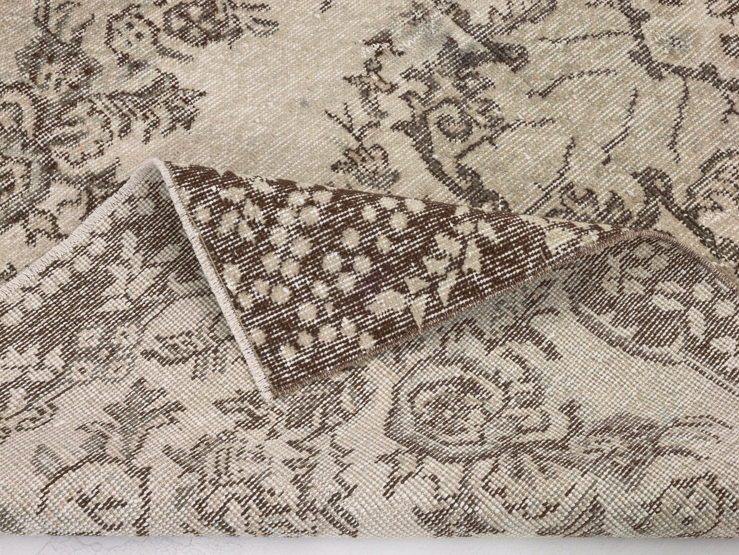 Beige Vintage Rug , 4x7 Area Rug, Oushak Rug, Turkish Rug 4x7 , Anatolian Rug , Old Rug, Handmade Rug , Ethnic Rug , Antique Rug , 9588