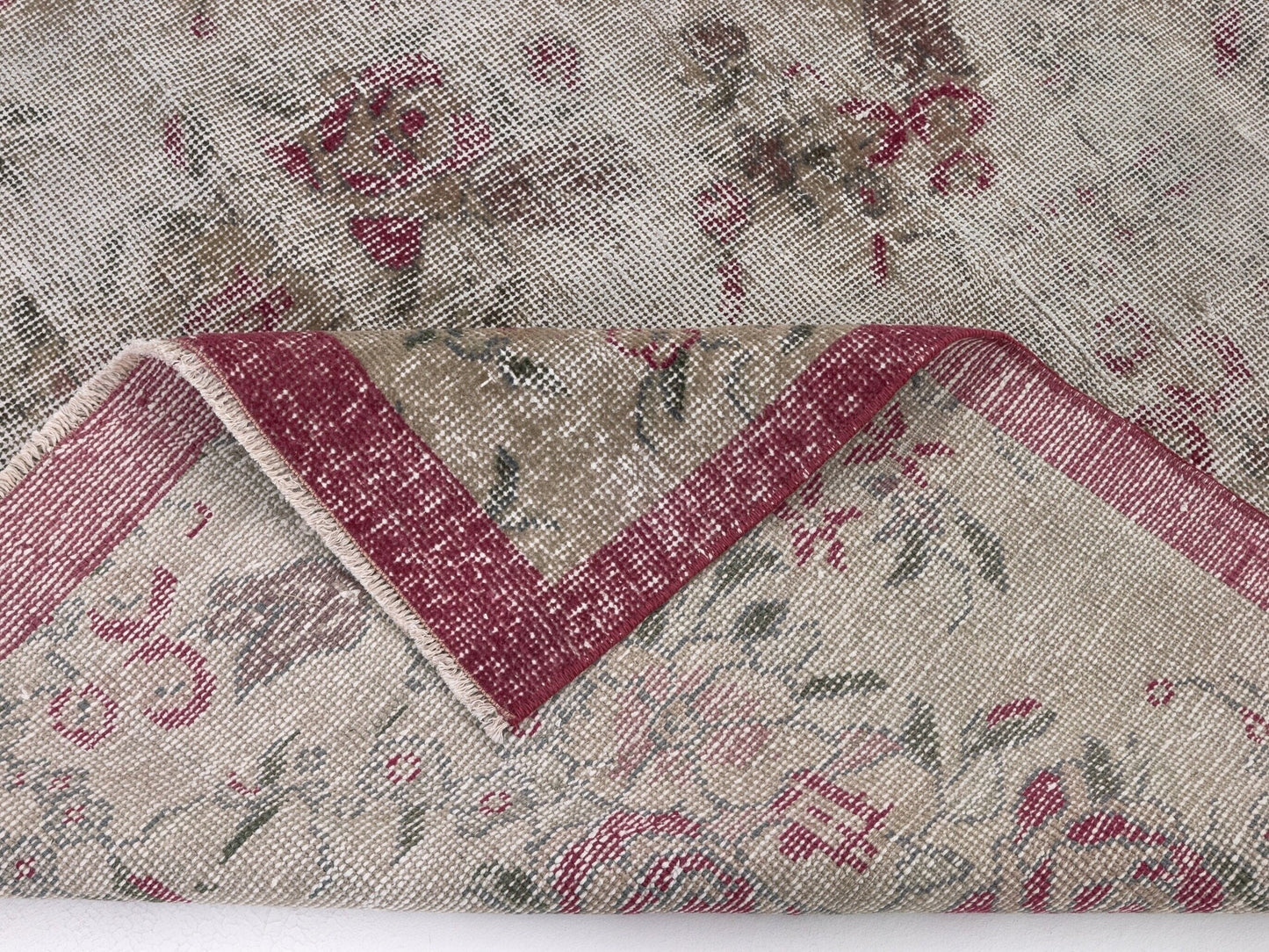 Faded Oushak Turkish Rug , Vintage Anatolia Rug , 4x6 Rug, Area Carpet Rug, Bohemian rug, Bedroom rug, Handmade Rug, , 9589