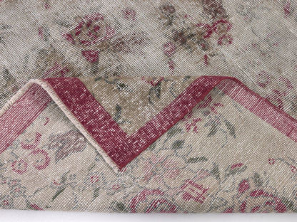 Faded Oushak Turkish Rug , Vintage Anatolia Rug , 4x6 Rug, Area Carpet Rug, Bohemian rug, Bedroom rug, Handmade Rug, , 9589