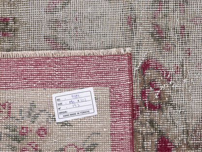 Faded Oushak Turkish Rug , Vintage Anatolia Rug , 4x6 Rug, Area Carpet Rug, Bohemian rug, Bedroom rug, Handmade Rug, , 9589