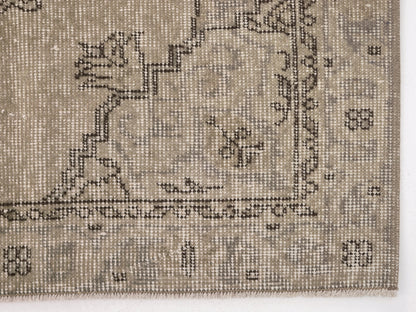 3x6 Area Rug, Anatolia Oushak Rug ,Turkish Vintage Rug, Handmade Rug, Neutral Rug ,Muted Rug ,Wool Rug, Faded Rug, 9605