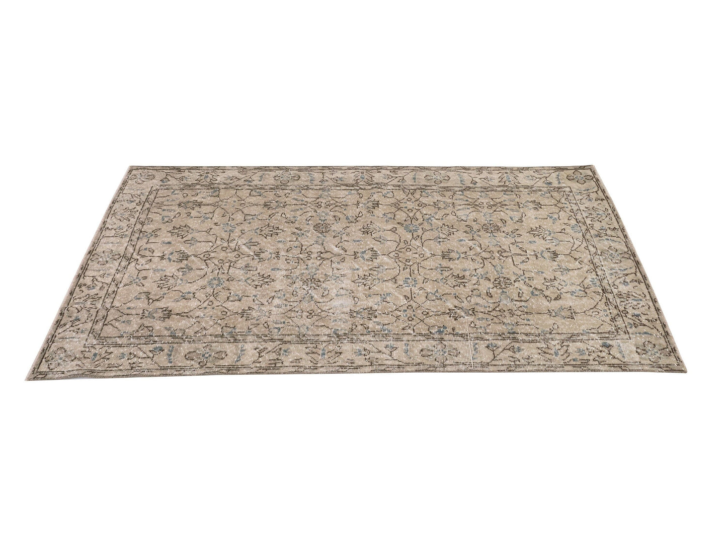 Organic Vintage Rug ,Anatolia Oushak Rug ,Area Rug ,Rug 4x7, Turkish Rug ,Handmade Rug ,Faded Rug ,Neutral Rug, Carpet rug, 9611
