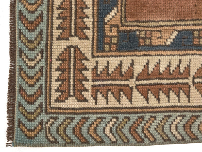 Small Vintage Rug ,Geometric Anatolia Rug ,Oushak Rug ,Small Carpet Rug ,Antique Rug ,Neutral Rug ,Handmade Rug ,Turkish Rug ,9612
