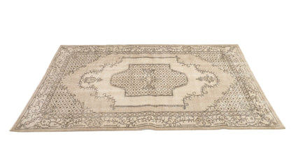Oushak Rug, Vintage Rug, Faded Rug, Area Rug, Muted Oushak Rug, Beige Carpet rug, Small Turkish Rug 4x7, Handmade Wool Rug, Turkey rug, 9640
